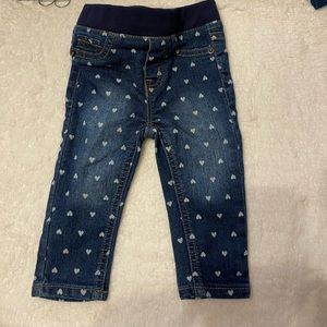 12 Months Cat & Jack Heart Blue Jeans for Valentines